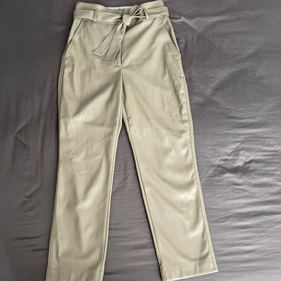 Aritzia Babaton Faux Leather Tie-Front Pants - Picture 4 of 4